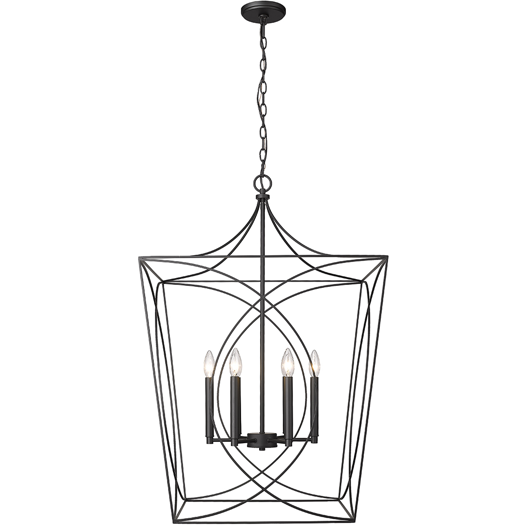 Tracy 6 Light 24 inch Matte Black Pendant Ceiling Light